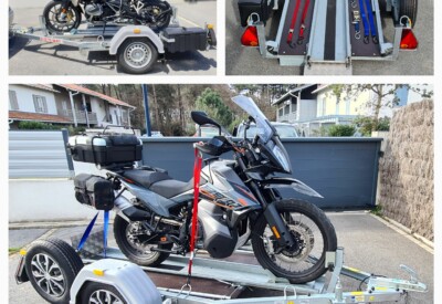Location Remorque porte moto à Ondres